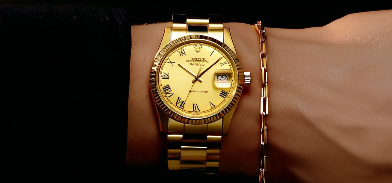 黄金手表手链图片